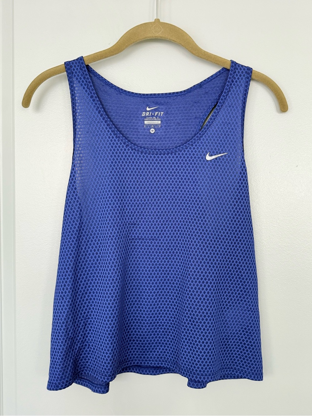 Nike Women's Royal Blue Mesh Dri-FIT Tank Top